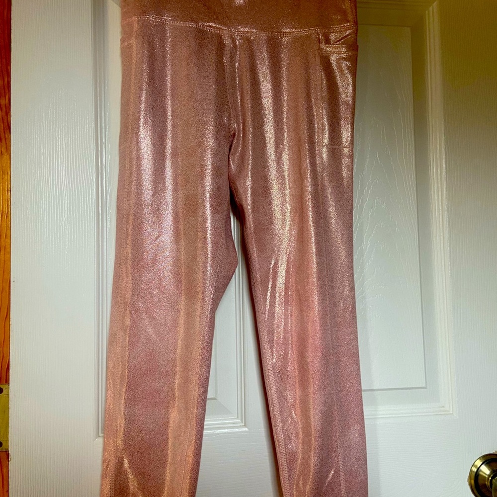 DSG Shimmery Pink Athletic Yoga Pants - Girls’ Youth Size 16 - Rarely Worn